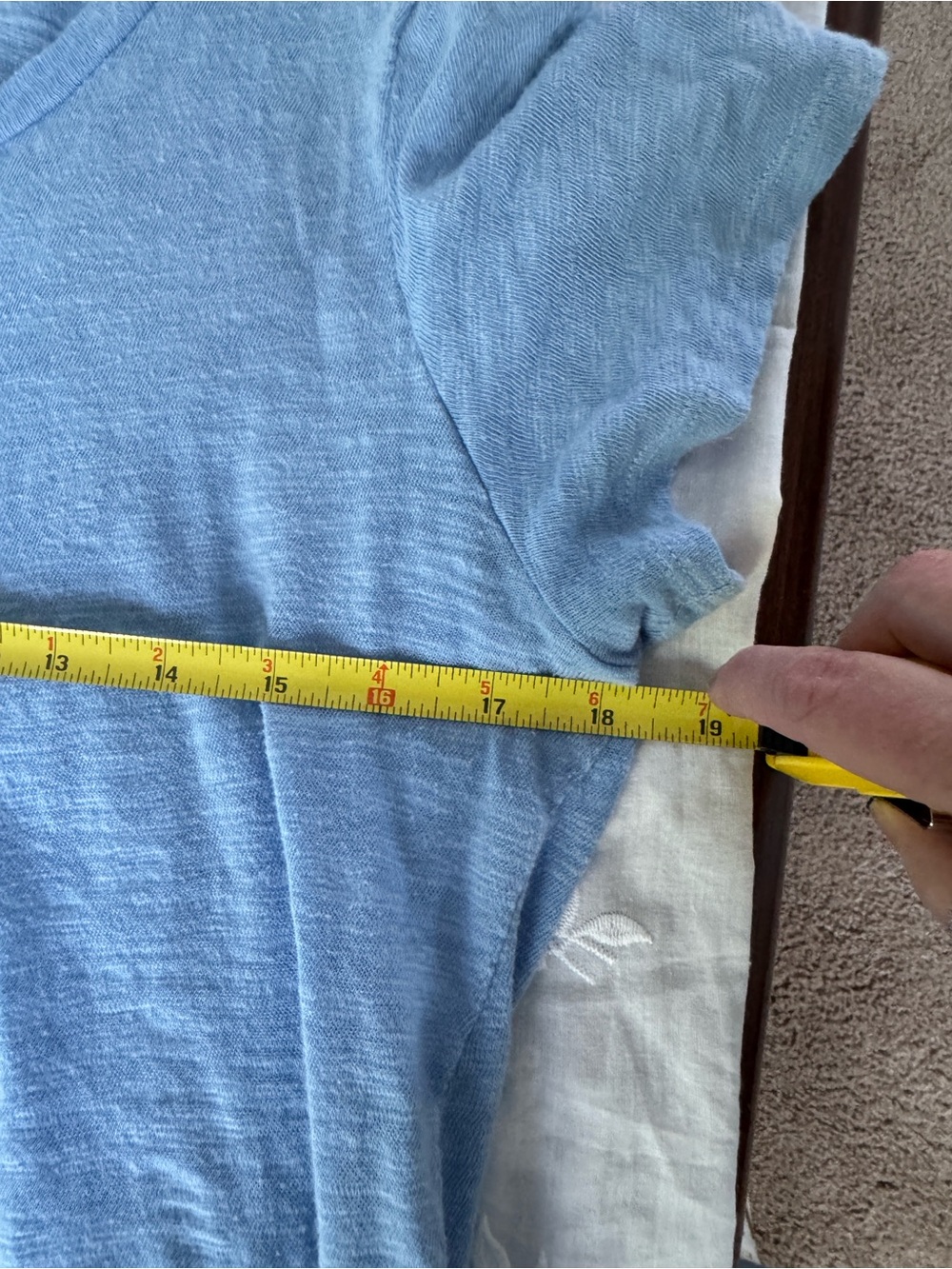 Sundance Light Blue Scoop Neck Short Sleeve Tee - Picture 6 of 6